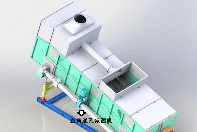 邁傳直角通孔減速機在物質比重分篩機上使用.png